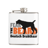 Fear the Beard - Deutsch Drahtaar フラスク (正面)