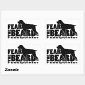 Fear the Beard - Pudelpointerギア 長方形シール (シート)