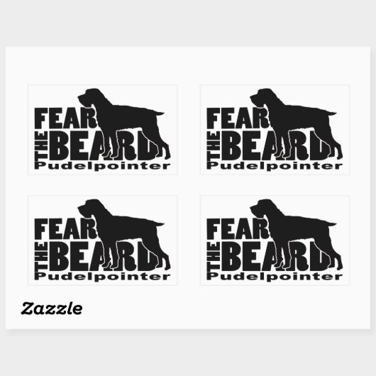Fear the Beard - Pudelpointerギア 長方形シール (シート)