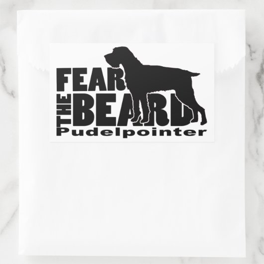 Fear the Beard - Pudelpointerギア 長方形シール (バッグ)