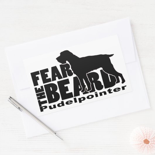 Fear the Beard - Pudelpointerギア 長方形シール (封筒)