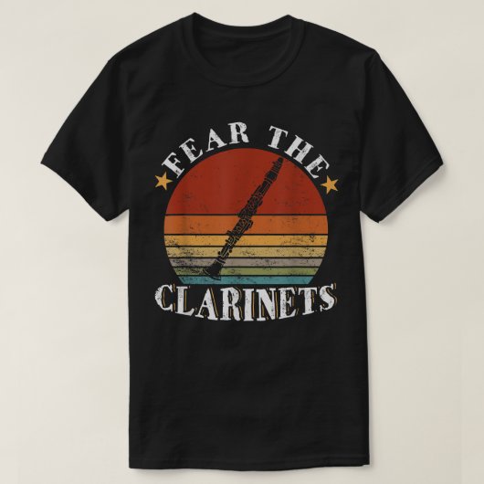 Fear the Clarinets for Clarinetists Musicians Men  Tシャツ (デザイン正面)