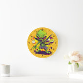  Fear the dink! Pickleball  ラウンド壁時計 (ホーム)