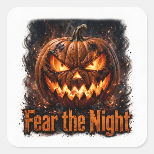 Fear the Night Sticker スクエアシール (正面)