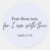 Fear Thou Not Isaiah 41:10 Christian Sticker  ラウンドシール (正面)