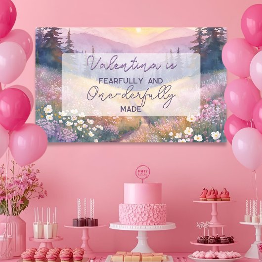 Fearfully and Onederfully Made Bible 1st Birthday  横断幕