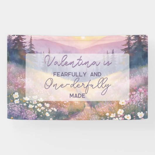 Fearfully and Onederfully Made Bible 1st Birthday  横断幕 (横)