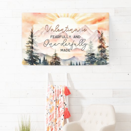 Fearfully and Onederfully Made First Birthday 横断幕 (インサイチュ)