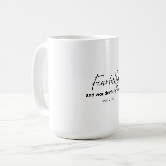 Fearfully and Wonderfully Made, Coffee Mug  コーヒーマグカップ (正面左)