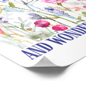 Fearfully And Wonderfully Made Floral Christian Bi ポスター (角)