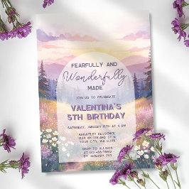 Fearfully and Wonderfully Made Girl Bible Birthday 招待状