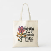 Fearfully Wonderfully Made Flowers Christian Bible トートバッグ (裏面)