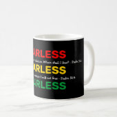 FEARLESS詩篇 inspirational 赤 黄 緑 コーヒーマグカップ (正面右)