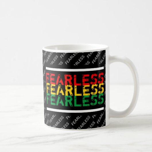 FEARLESS クリスチャン聖書 詩篇27 ブラック コーヒーマグカップ (右)
