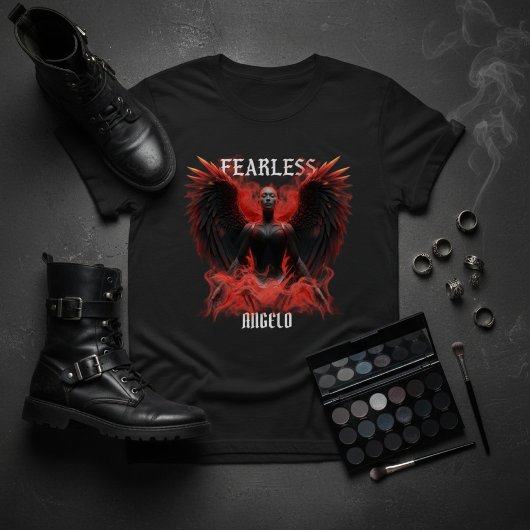 Fearless Angelo Dark Winged Guardian Graphic Tシャツ
