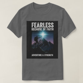  Fearless Because of Faith Christian Men’s T-Shirt Tシャツ