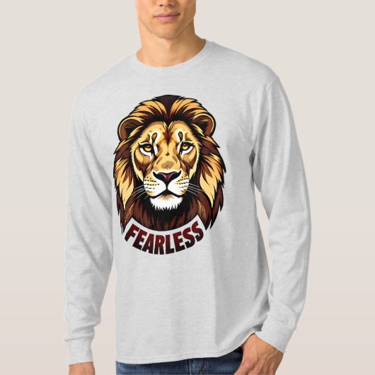 Fearless_d.no.1- by Maaya_P, Men長袖灰 Tシャツ (正面)