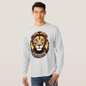 Fearless_d.no.1- by Maaya_P, Men長袖灰 Tシャツ (正面フル)