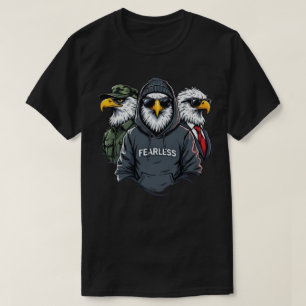 Fearless Eagle Squad – と強力なはっきりしたデザイン Tシャツ