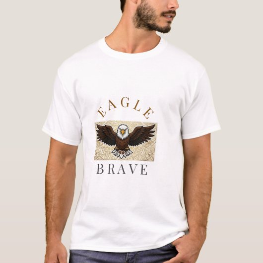 Fearless Eagle – Symbol of Strength & Courage T-Sh Tシャツ (正面)