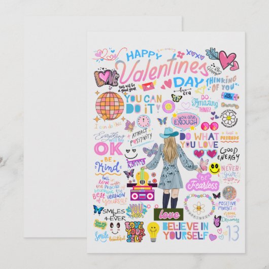 FEARLESS GIRL VALENTINE'S CARDS  サンキューカード (正面/裏面)