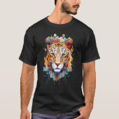 Fearless Jaguar Face Big Cat Lover Print Art Graph Tシャツ (正面)