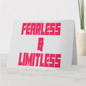 Fearless & Limitless カード (正面)