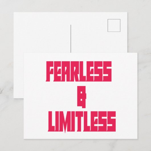Fearless & Limitless ポストカード (正面/裏面)