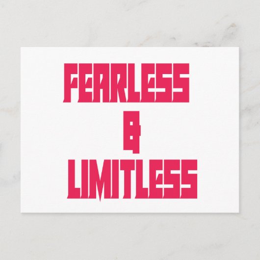 Fearless & Limitless  ポストカード (正面)