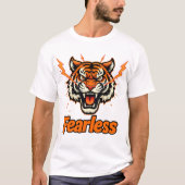 Fearless Lion – Bold Streetwear Design Tシャツ (正面)