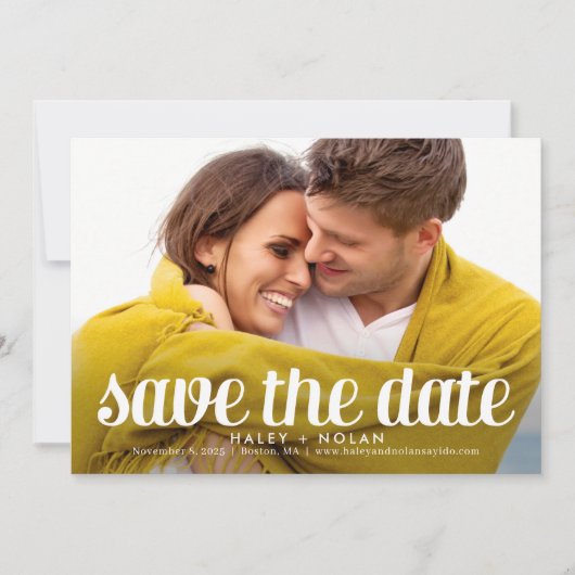 Fearless Love Photo Save The Date Card サンキューカード (正面)