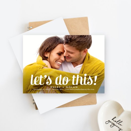 Fearless Love Photo Save The Date Card サンキューカード