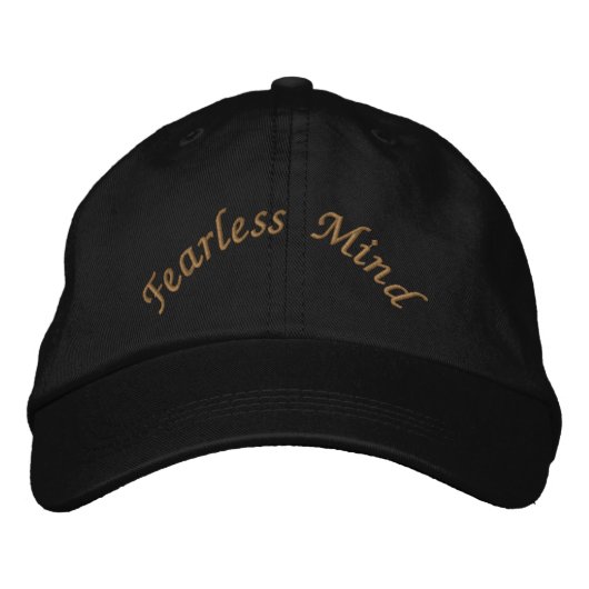 Fearless Mind Classic Black Motivational-Hat Style 刺繍入りキャップ (正面)