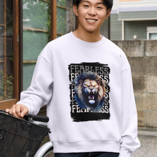 Fearless Roar – Bold Lion  スウェットシャツ