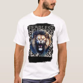 Fearless Roar – Bold Lion Graphic Design Tシャツ (正面)