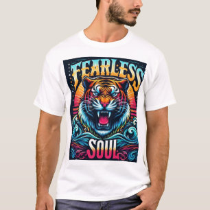 Fearless Soul - Tiger 鮮やか Artwork Tシャツ