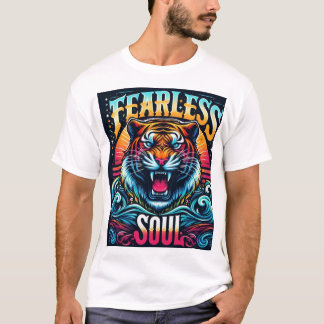 Fearless Soul - Tiger 鮮やか Artwork Tシャツ