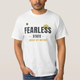 FEARLESS STATE - 犬好きのための幾何学的なタイポグラフィ Tシャツ