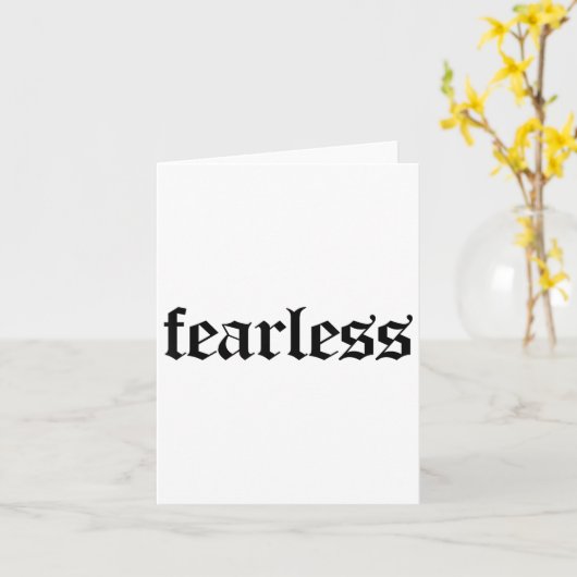 Fearless Tee Shirt, Fearless And Strong Motivation カード (黄色い花)