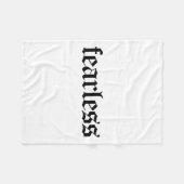 Fearless Tee Shirt, Fearless And Strong Motivation フリースブランケット (正面(横))