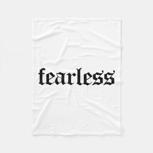Fearless Tee Shirt, Fearless And Strong Motivation フリースブランケット (正面)