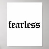 Fearless Tee Shirt, Fearless And Strong Motivation ポスター (正面)
