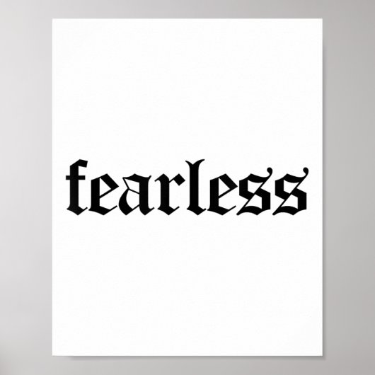 Fearless Tee Shirt, Fearless And Strong Motivation ポスター (正面)