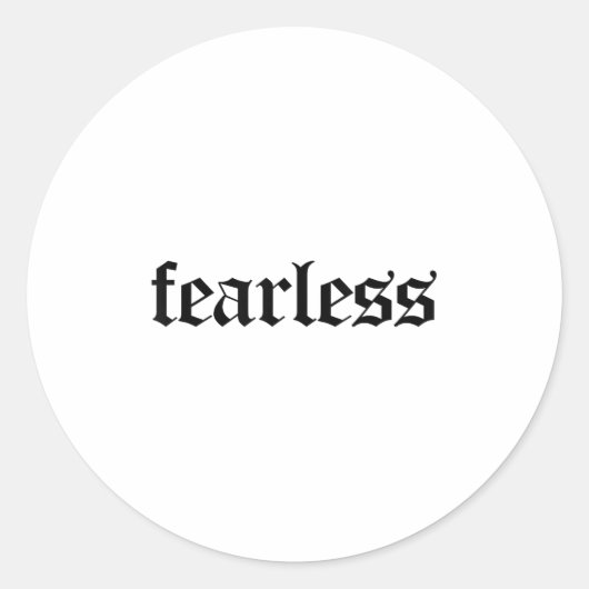 Fearless Tee Shirt, Fearless And Strong Motivation ラウンドシール (正面)