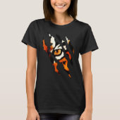 Fearless Tiger Cat Eye Claw Silhouette Tシャツ (正面)