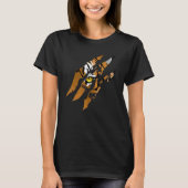 Fearless Tiger Cat Eye Claw Silhouette Tiger Tシャツ (正面)