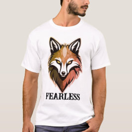 Fearless WolfスローガンTシャツ – Freefit クラシックCot Tシャツ