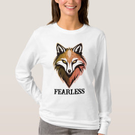 Fearless Wolf Women's長袖Tシャツ – Freefi Tシャツ