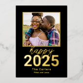 Fearless Year Foil Happy New Year Photo Card 箔シーズンカード (正面)