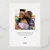 Fearless Year Foil Happy New Year Photo Card 箔シーズンカード (裏面)